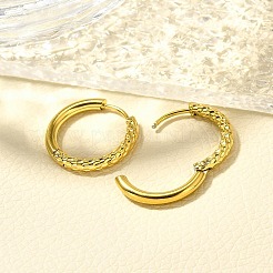 Orecchini a cerchio in acciaio inossidabile 304 per donna&nbsp;EJEW-M068-16C-G