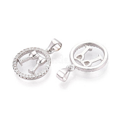 925 подвеска из стерлингового серебра с прозрачным микропаве и цирконием&nbsp;STER-T008-84P