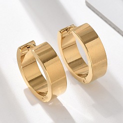 Серьги-кольца из нержавеющей стали 304 EJEW-M079-03G-02