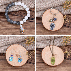 Кулоны с эмалью из платины и позолоченного сплава&nbsp;ENAM-BT0001-07