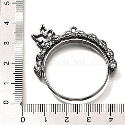 Legierung offene zurück Lünette Anhänger&nbsp;PALLOY-I223-03B