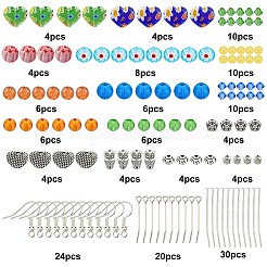 DIY-Set zur Herstellung von Ohrringen aus Millefiori-Glasperlen&nbsp;DIY-SC0018-55