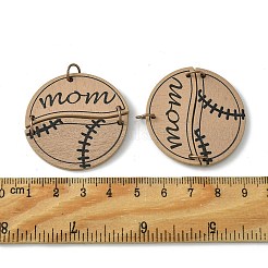 Pendentifs en bois de peuplier&nbsp;WOOD-G019-04A