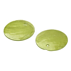 Colgantes de concha de capiz natural pintados con aerosol&nbsp;SHEL-C010-12A