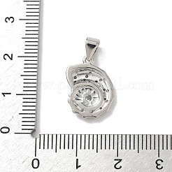 Латунные микропаве прозрачные подвески с фианитом&nbsp;KK-A273-18P