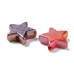 Радужные переливающиеся напечатанные непрозрачные акриловые бусины OACR-D316-01A-03