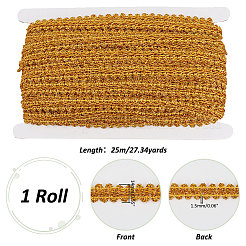 Отделка плетеным кружевом из полиэстера длиной 25 м.&nbsp;OCOR-PH0003-86B-02