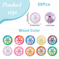 50 шт. акриловые бусины с УФ-покрытием MACR-SC0001-51B