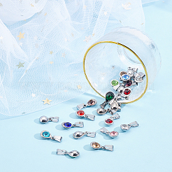 Цинк подвески Rhinestone сплава&nbsp;ALRI-PH0001-17-RS