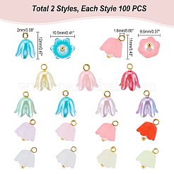 200 шт. 2 стильных прозрачных акриловых подвесок FIND-DC0001-23