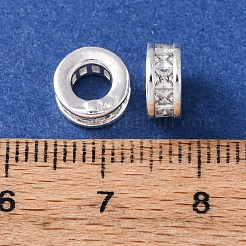 Латунь микропаве прозрачный кубический цирконий европейский бисер&nbsp;KK-C157-25S