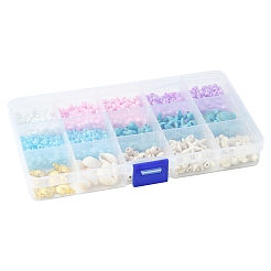 Наборы для изготовления браслетов из синтетической бирюзы и бисера своими руками&nbsp;DIY-FS0007-01