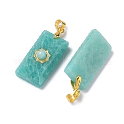 Граненые подвески из натурального амазонита&nbsp;G-A298-01G-06