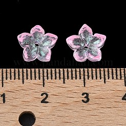 Embouts de perles de verre teints et chauffés&nbsp;GLAA-Z019-02F
