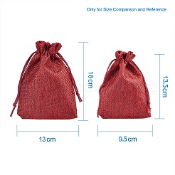 Juta imballaggio sacchetti borse coulisse&nbsp;ABAG-PH0001-14x10cm-06