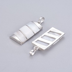 Подвески из натурального белого жемчуга SSHEL-L008-49P