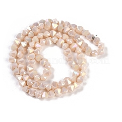 Стеклянные бусины с гальваническим покрытием  EGLA-B009-05A-04