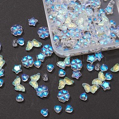 4 стиль гальванических стеклянных бусин GLAA-YW0001-28