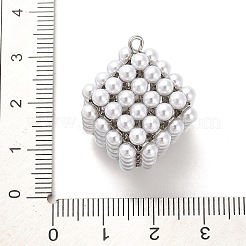 Стойка из латуни с пластиковыми жемчужными подвесками KK-L210-012P-02