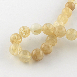 Кофе арбуз камень стекло круглые бусинки пряди&nbsp;LS-G-R342-6mm-18