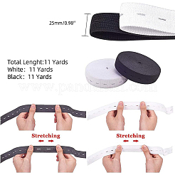 Плоский полиэстер эластичный шнур и резиновые кнопки OCOR-BC0012-17-25mm