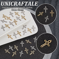 40 шт. подвески из нержавеющей стали 304 двух цветов FIND-UN0004-04