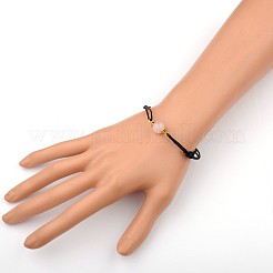 Драгоценный камень регулируемая ссылка браслеты BJEW-JB01554-03