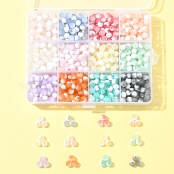 840 шт. 12-х цветные матовые стеклянные бусины с эффектом кракле GLAA-FS0002-17