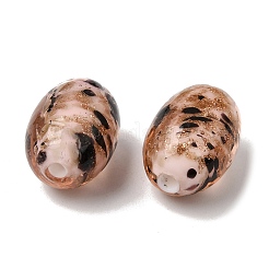 Perles vernissées de sable d'or manuelles &nbsp;LA-CBAC6A6-01F