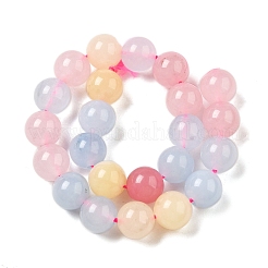 Billes de jade naturelles de teint en malaisades teintes&nbsp;X-G-G021-02B-24