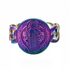 Овальные с кольцами-манжетами в виде Иисуса&nbsp;RJEW-N038-013