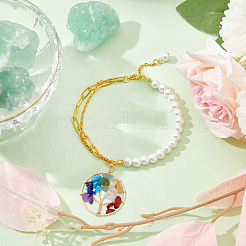 8 шт. 4 стиля 7 чакра драгоценный камень медная проволока обернутая чипами подвески&nbsp;G-HY0001-41