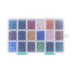 18色ガラスビーズ  ラウンド  ミックスカラー  8mm  穴：1mm  約30~35PCS /カラー  540~630個/箱&nbsp;GLAA-JP0002-05-8mm