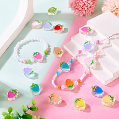 22 шт. 11-х цветные прозрачные эмалевые акриловые бусины TACR-TA0001-59