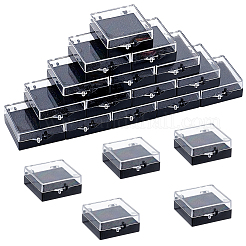 20 Stück transparente Aufbewahrungsbox für lose Diamanten aus Kunststoff mit Schwammeinsatz&nbsp;CON-CL0001-24