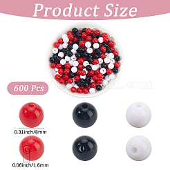 Непрозрачные акриловые бусины&nbsp;SACR-PA0001-04B-03