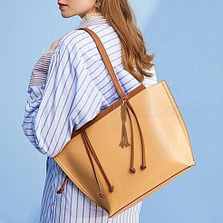 4 шт. 4-х цветная подвеска из хлопка ручной работы в технике макраме&nbsp;HJEW-DR0001-11