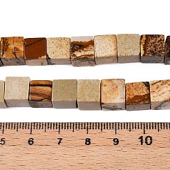 Natürliches Bild Jaspis Perlen Stränge&nbsp;LS-G-T139-8x8-27A