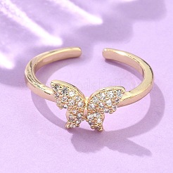 Регулируемые латунные кольца для пальцев X-RJEW-G096-42G