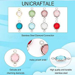 16 шт. 8-х цветные звенья/соединители из нержавеющей стали 304 STAS-UN0032-76