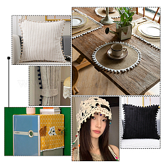 15 ярд двухцветной полиэстеровой кружевной ленты с помпонами и кисточками OCOR-AR0001-92