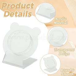 4 supporto per bracciale singolo in acrilico trasparente con retro inclinato&nbsp;AC-FS5191-01C
