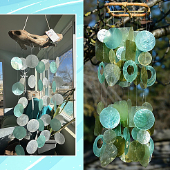 60 шт. 3 цвета натуральный Capiz ракушка соединительные подвески&nbsp;SHEL-SP0001-06