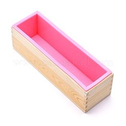 Rechteckige Seifenformen aus Kiefernholz&nbsp;DIY-F057-04A