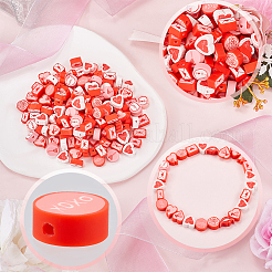 Тематика дня святого валентина 300 шт бусины из полимерной глины ручной работы CLAY-SP0001-01C