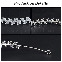 Латунные микро-паве кубические цирконии корона обручи для волос для девочек женщин украшение для вечеринки&nbsp;OHAR-WH20003-05