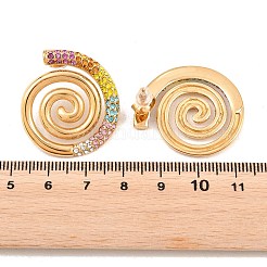 Boucles d'oreilles à clous en acier inoxydable 304 à spirale vortex pour femmes&nbsp;EJEW-F406-02B-G02