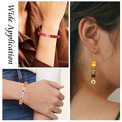 1200шт 6 цвета прозрачные пластиковые бусины KY-SZ0001-55