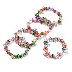 Унисекс синтетические кракле кварцевые бусины стрейч браслеты&nbsp;BJEW-S143-18-1