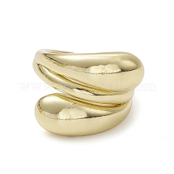 Стойка покрытие латунь открытые манжеты кольца RJEW-K257-12G